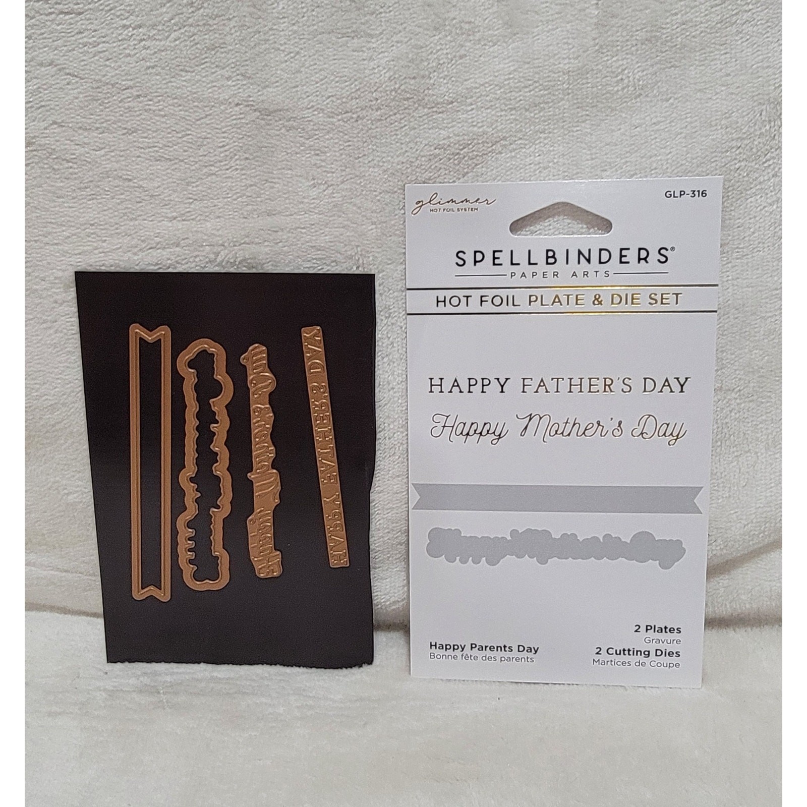 Spellbinders - Happy Parents Day Glimmer Hot Foil Plate & Die Set