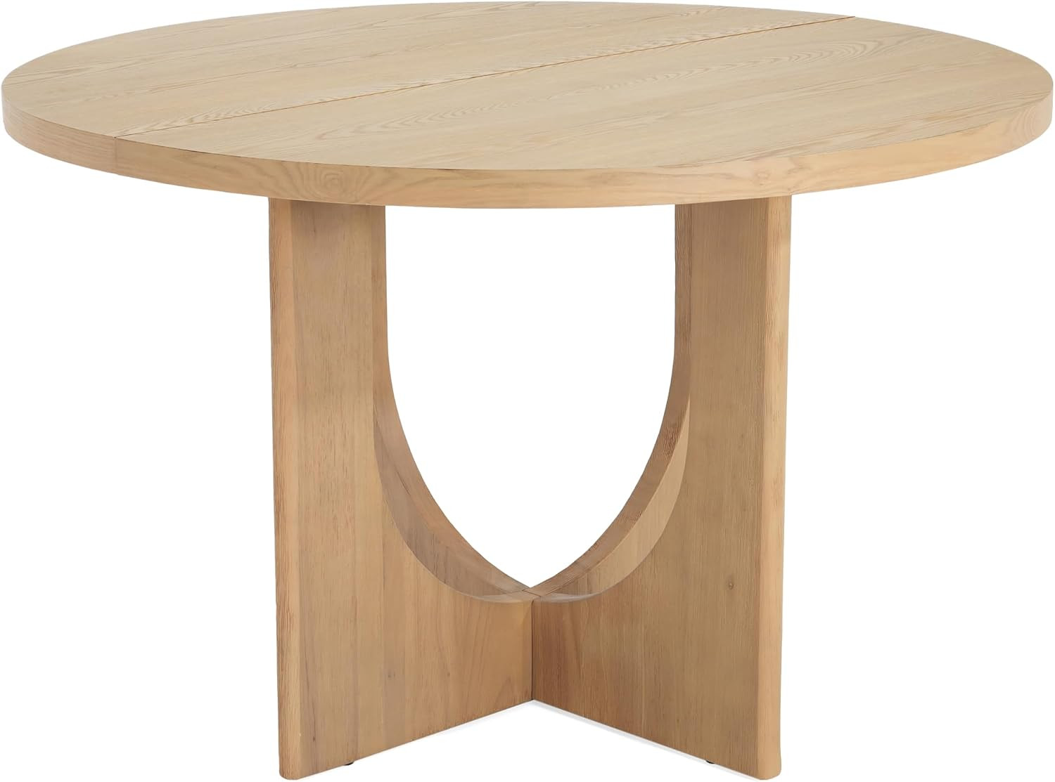 Guma 48" round Dining Table for 4, Compact MDF Kitchen Table with Pedestal Base,