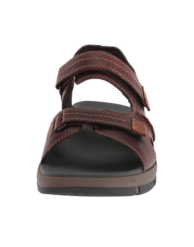 NEW - Clarks Brixby Shore Leather Men Sandals Sz.13 brwn