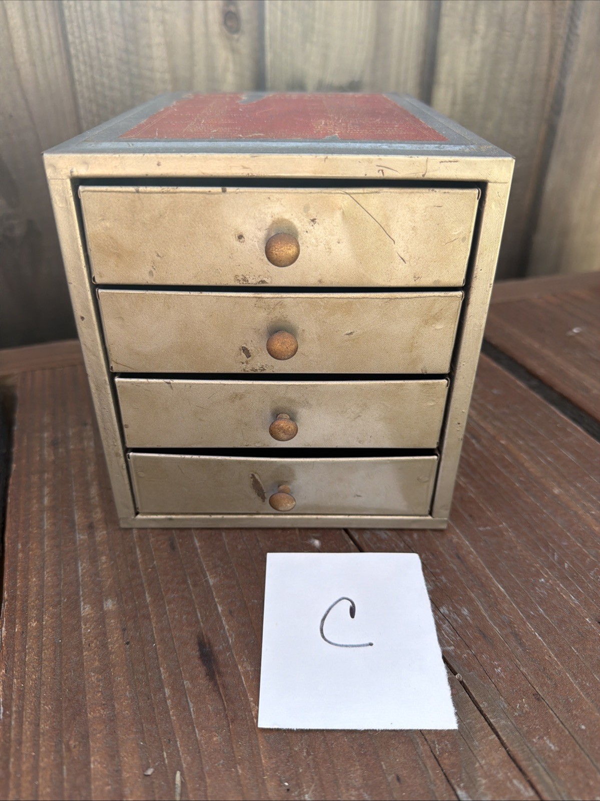 Vintage Kennedy 4 Drawer Cabinet Organizer Small Parts Storage 8 x 6 x 6" C / JD
