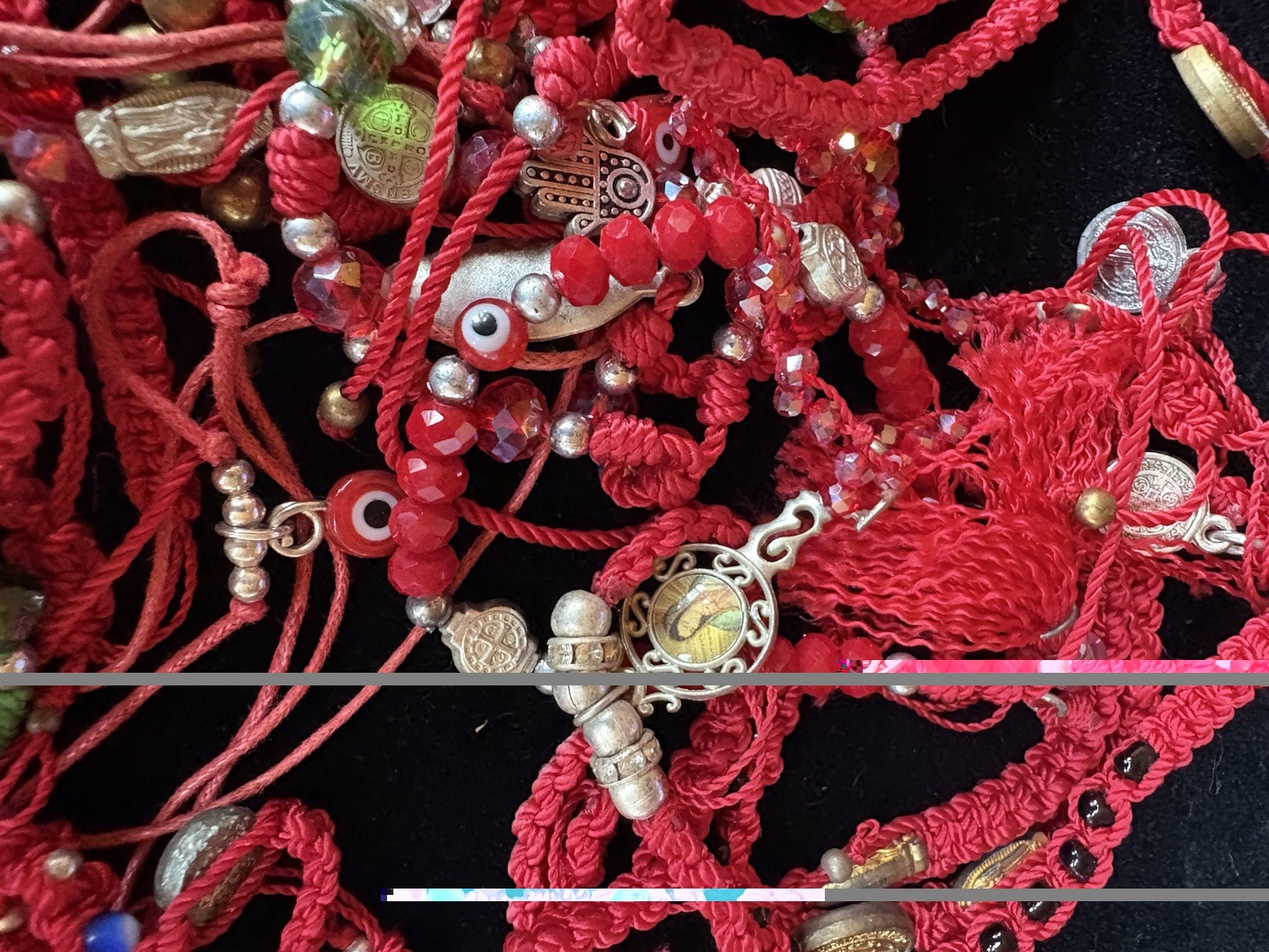 24 Red And Green Holy Handmade Bracelets