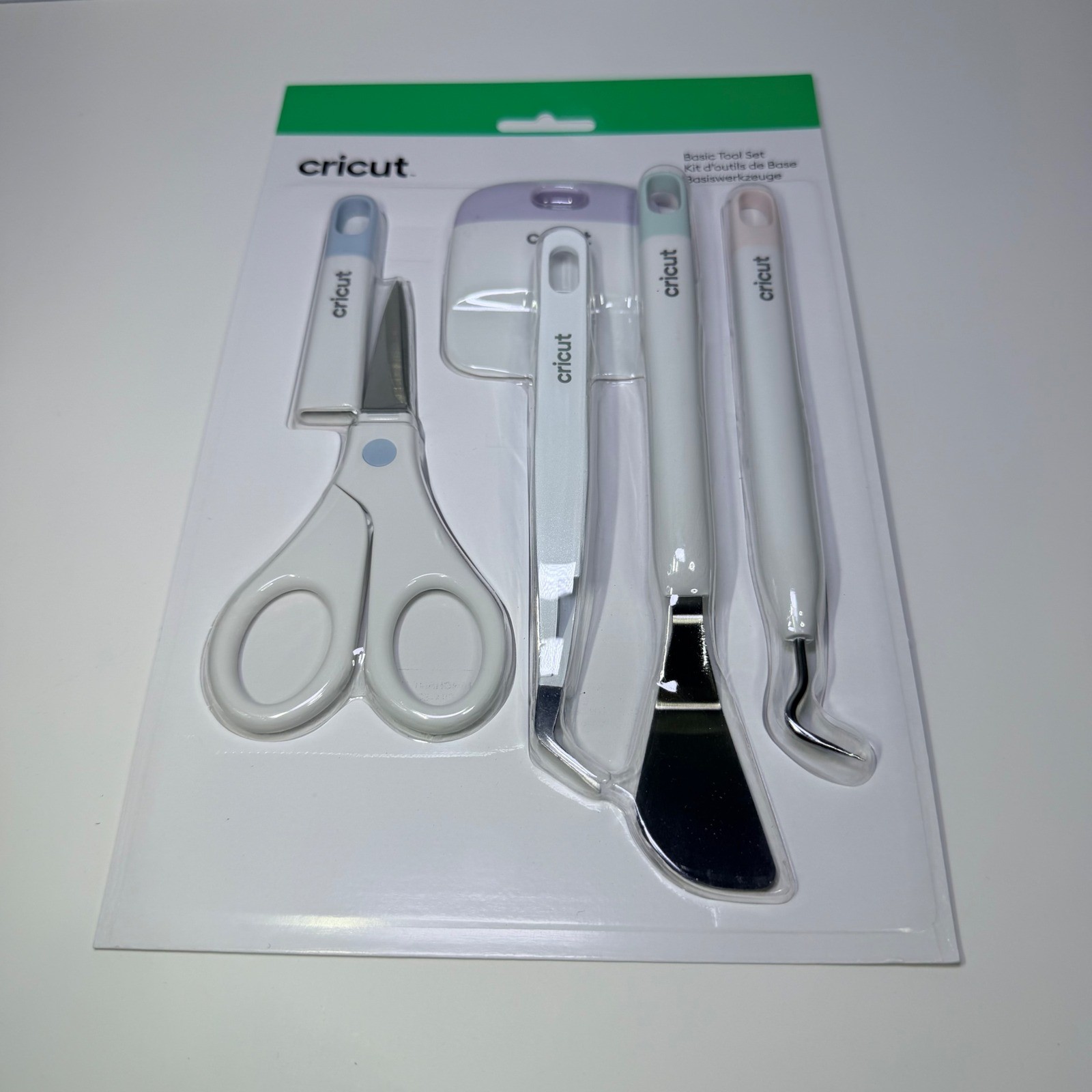 Cricut Basic Tool Set 5 Piece Crafting Kit White Pastel 2006695 NEW