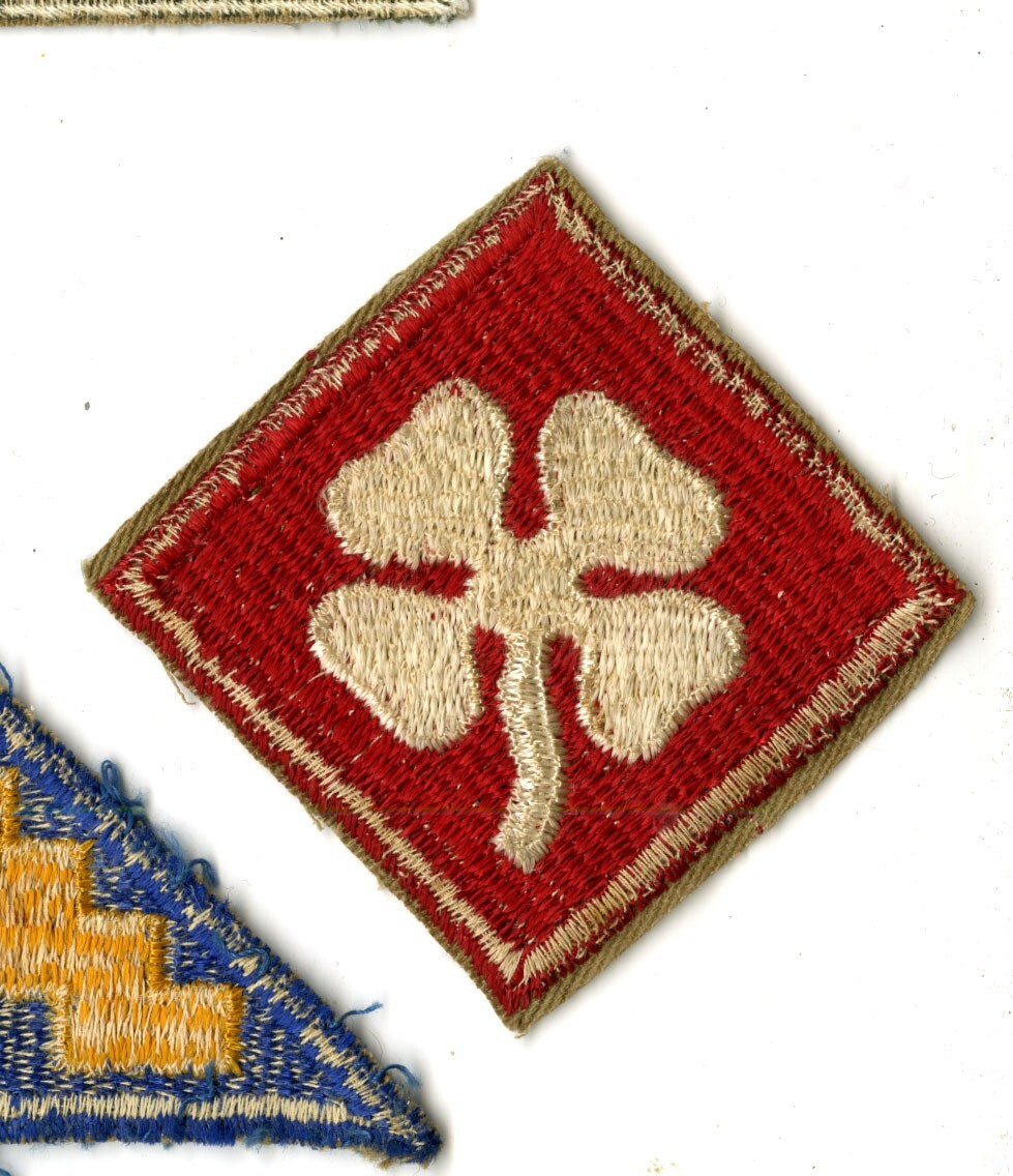 Fourth Army White Back Patch WWII Vintage Pearl Harbor Pacific Training