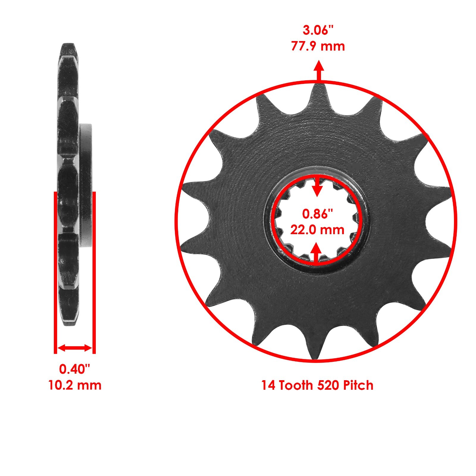 Steel O-Ring Drive Chain & Sprocket Kit for Suzuki DR350 1990 1991 1992 1993