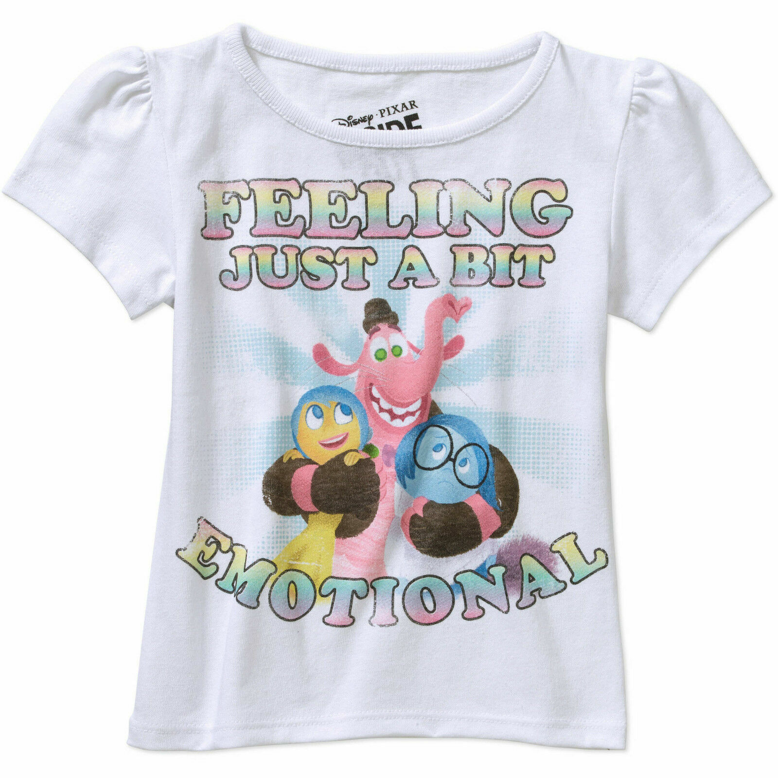 Disney Inside Out Toddler Girls T-Shirt  White Size-4T NWT (P)