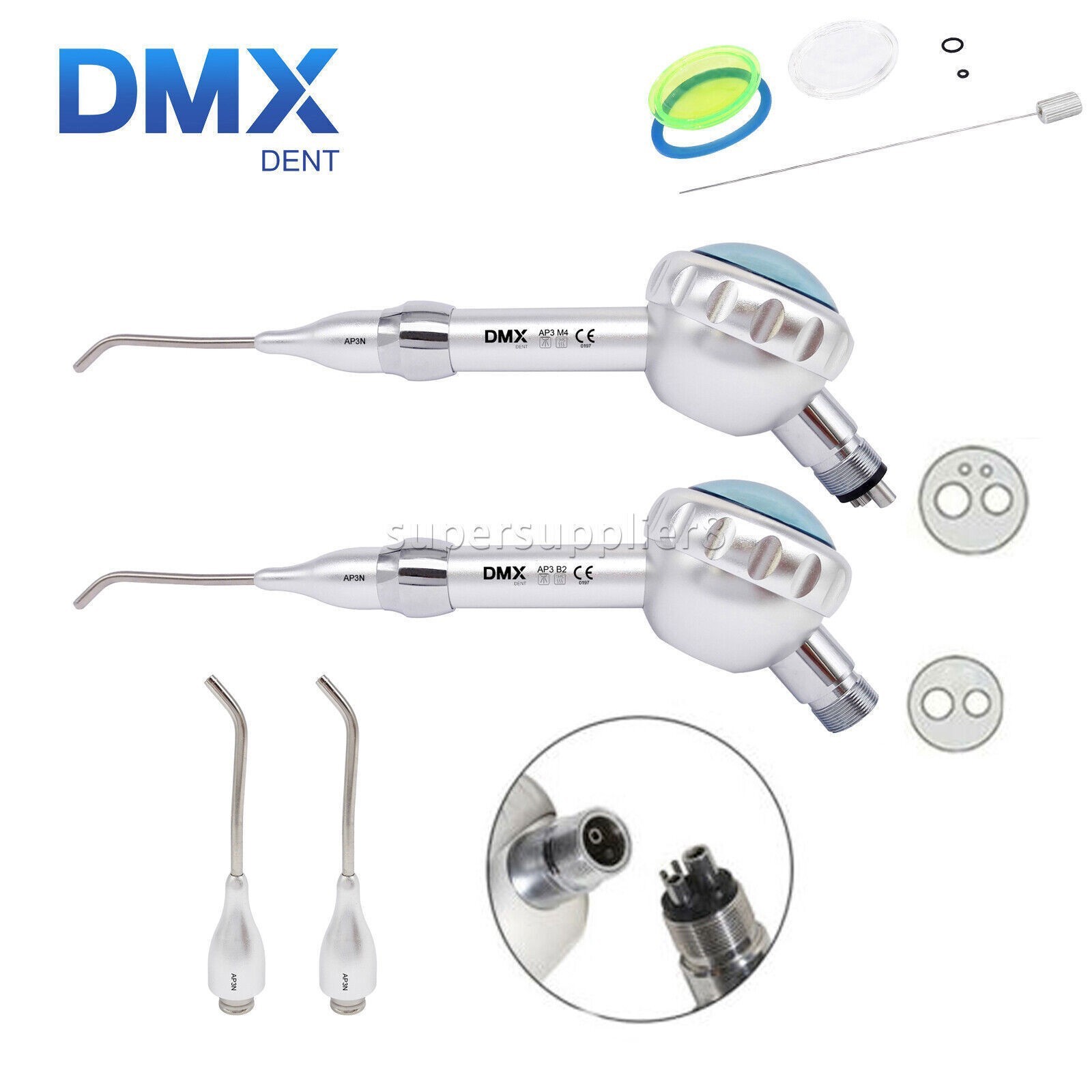 Dental Air Flow Teeth Polishing Polisher Handpiece Hygiene Prophy Jet 2/4 holes