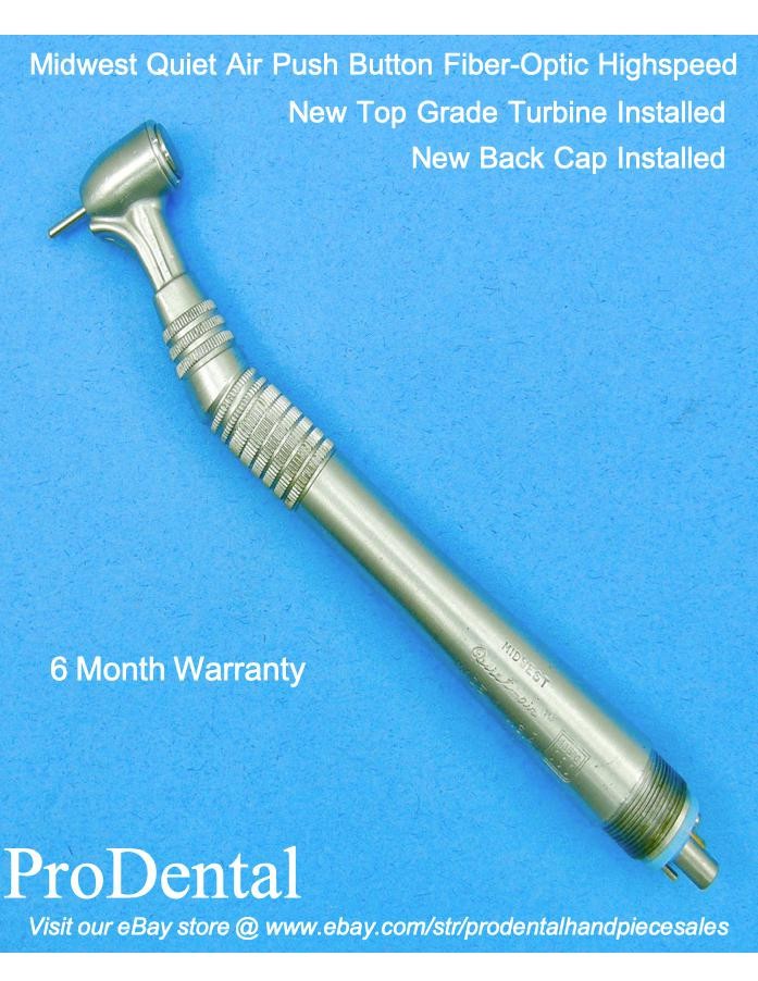 Midwest Quiet-Air Push Button Fiber-Optic Highspeed Dental Handpiece - ProDental