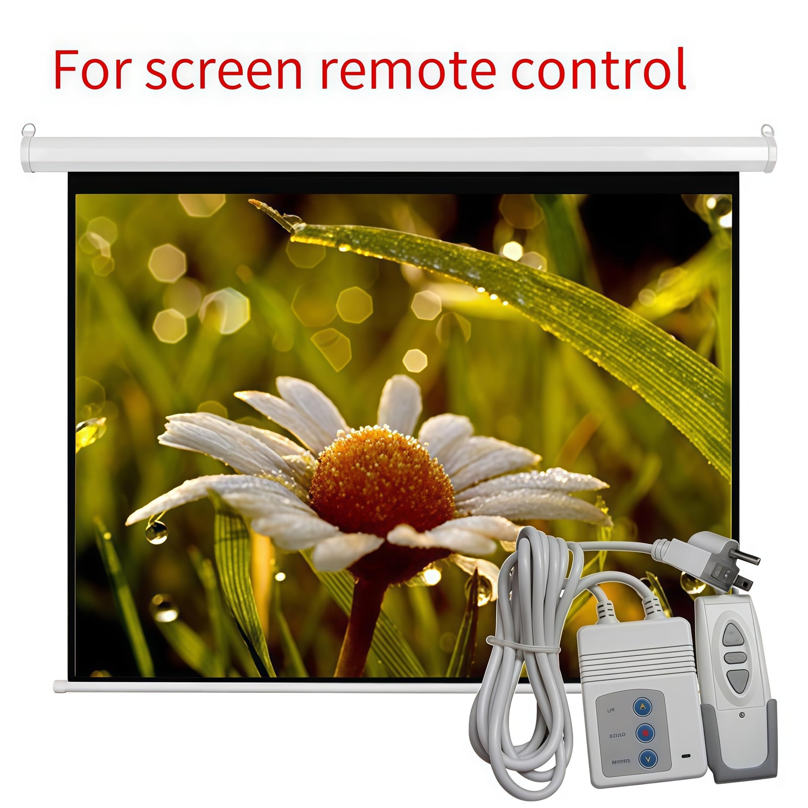 315MHz Wireless Remote Control Kit Projector Screen Electric Curtains White