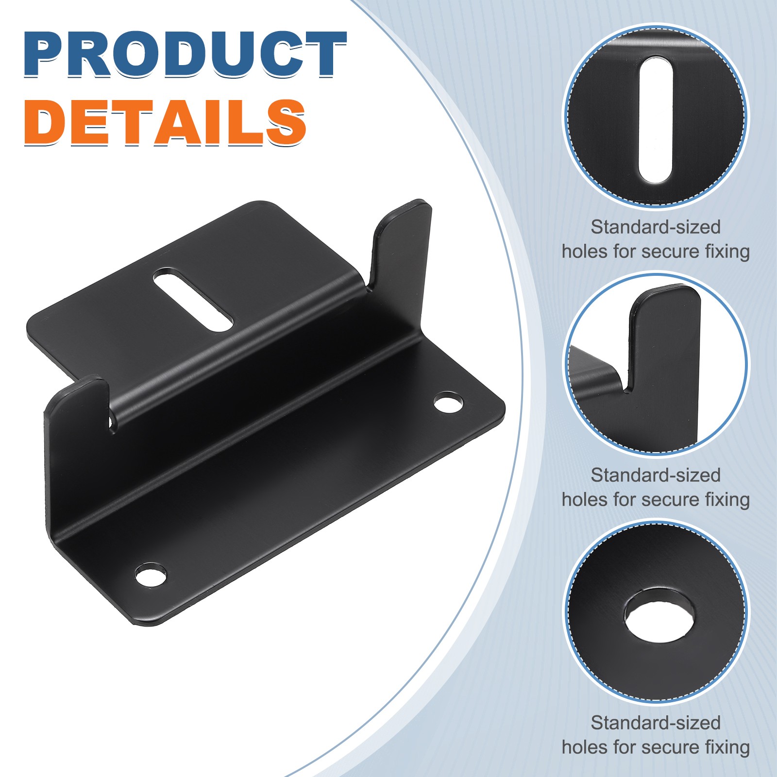 4 Set Solar Panel Mounting Brackets, Solar Panel Z Bracket with Screws, Black