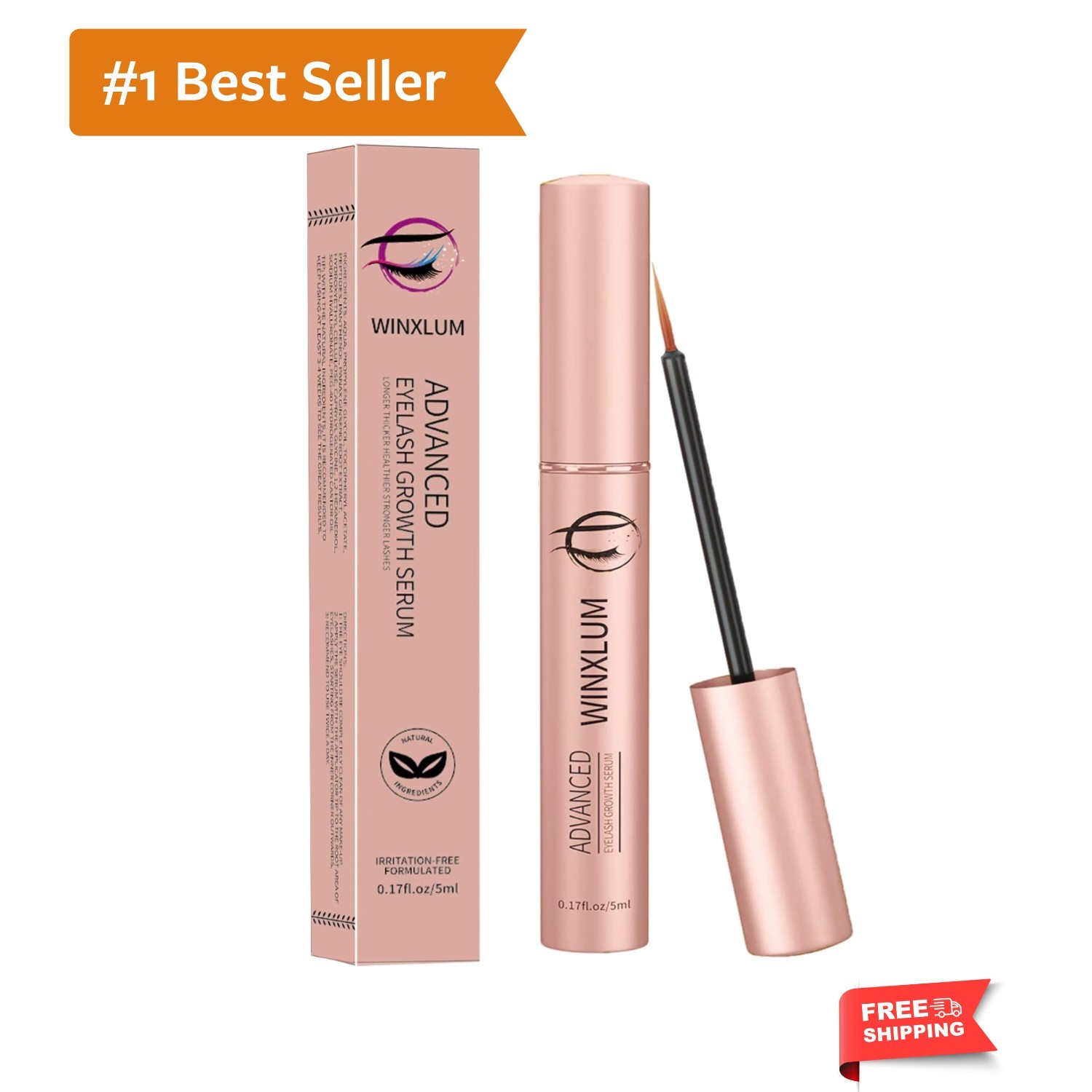 Eyelash & Eyebrow Growth Serum, 5ML - Irritation-Free, Boosts Fuller, Longer,...