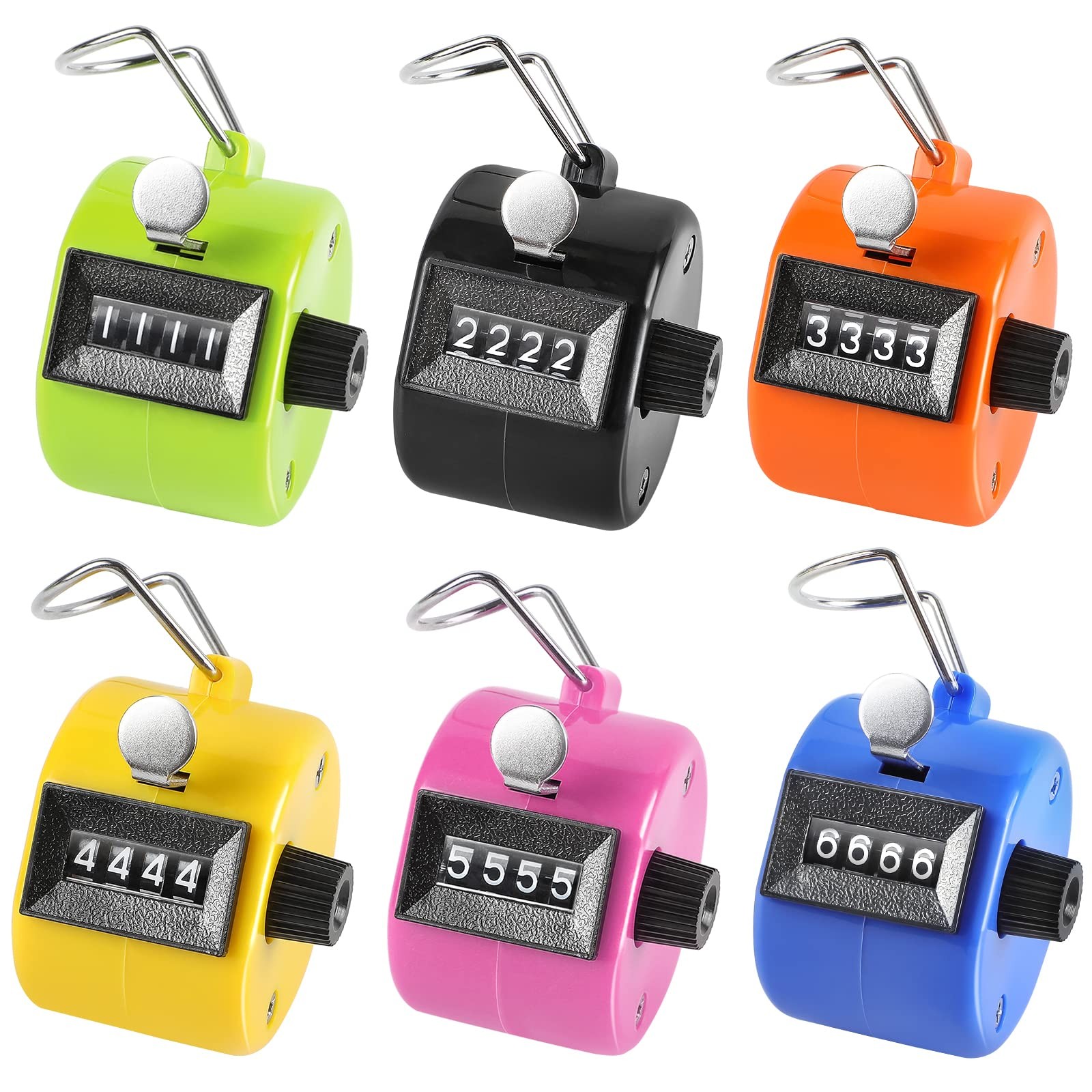 KTRIO Handheld Tally Counter, 4-Digit Mechanical Clicker, 6 Colors