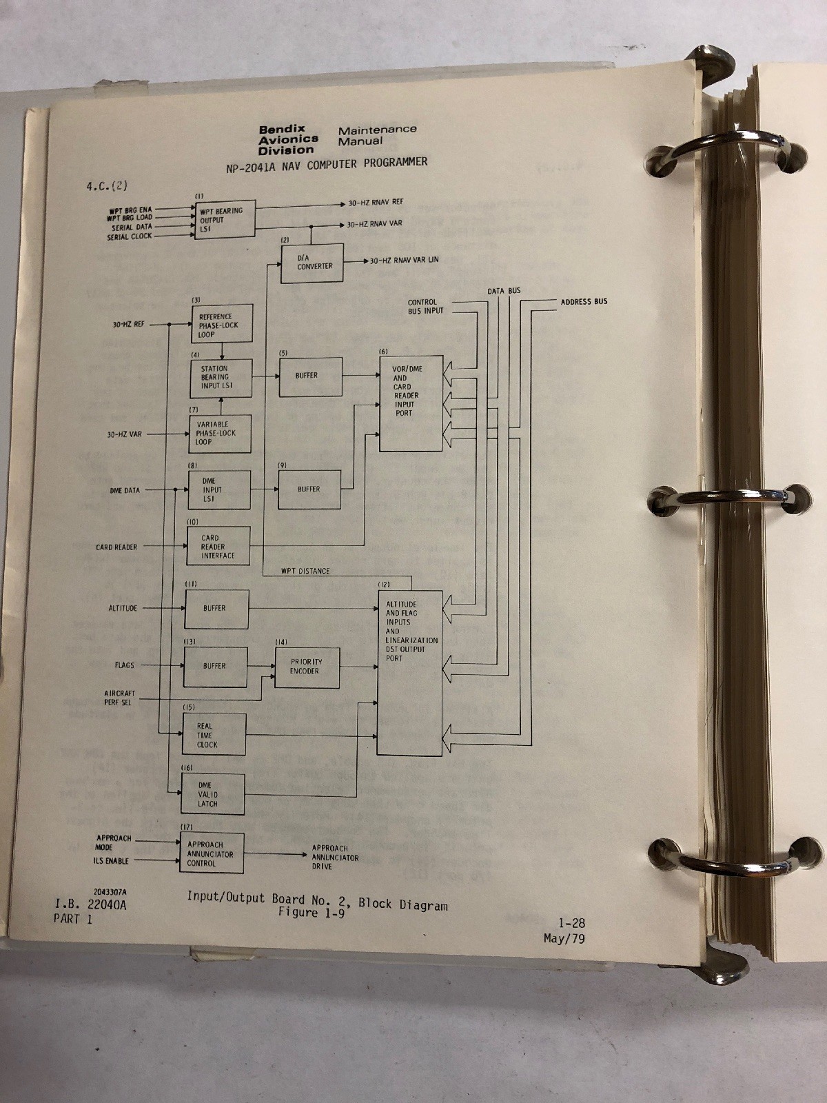 Bendix NCP-2040 NAV Programmer System Maintenance Manual 1979 Original