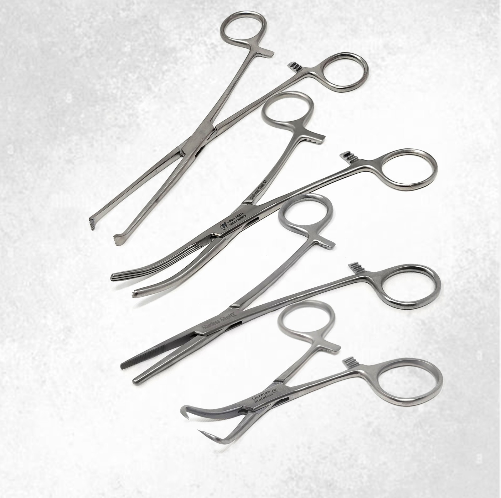 4 Pcs VETERINARY SPAY PACK FORCEPS STAINLESS STEEL CE SURGICAL INSTRUMENTS