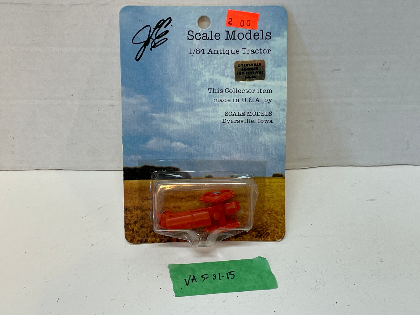 Scale Models 1934 Allis-Chalmers Dyersville Summer Toy Festival 6-8-86 NIP L@@K
