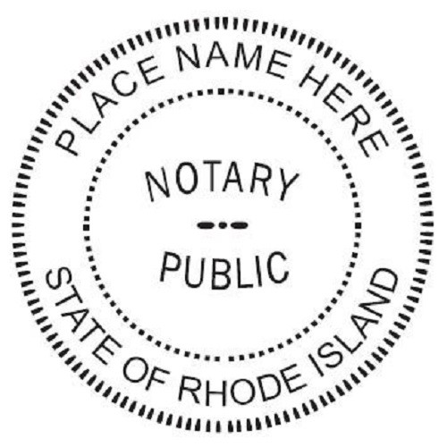 State of Rhode Island| Custom Round Self-Inking Notary Public Stamp Ideal 400R