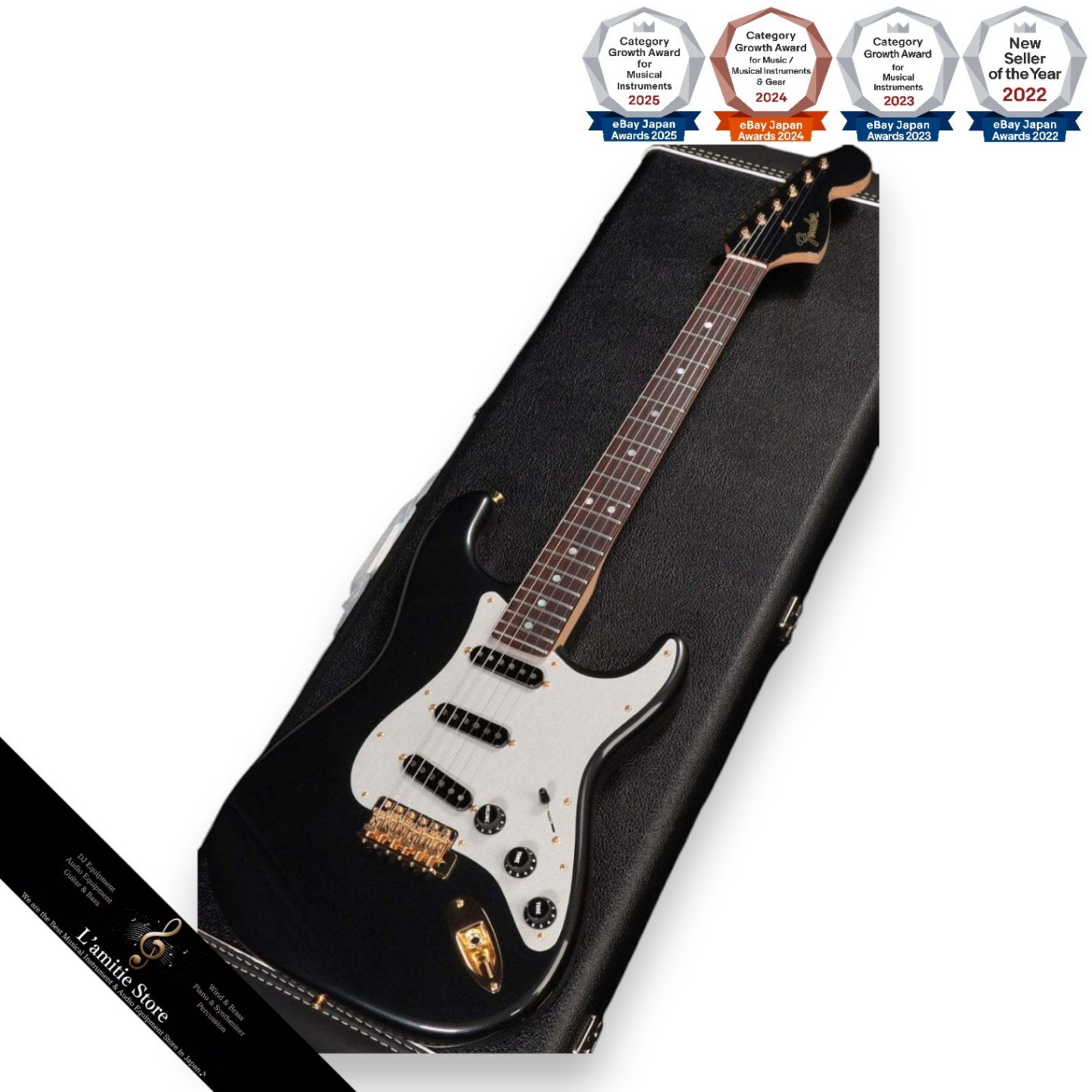 Fender Custom Shop 1969 Stratocaster NOS Black Pearl Alder 2P Body Gold Hardwar