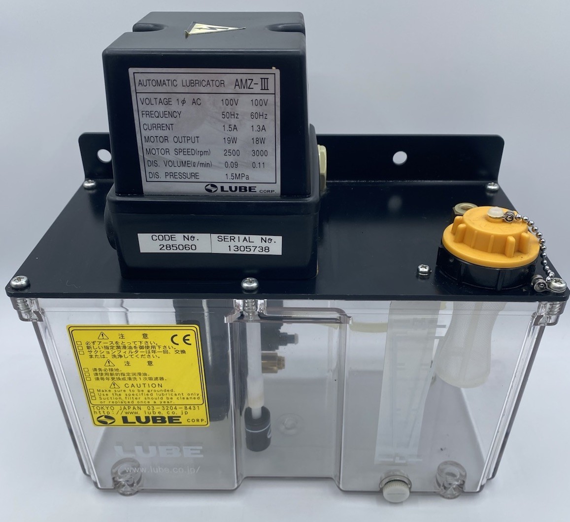 New Lube Co. Oiler 100V 1.8L  Lube Pump 285060 Oil Tank AMZ-III AMZ-3