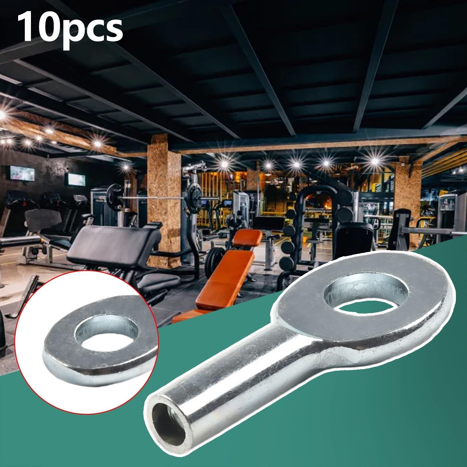 10 Pcs Gym Pulley Machine Cable Eyelet Terminal Interface Port Gym Machine Ac...