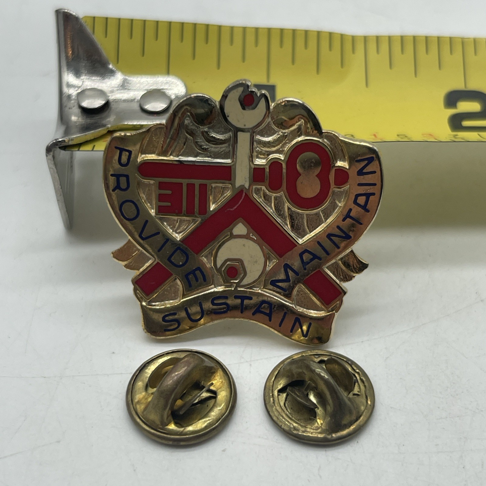 U.S. Military 311th Sustainment Support DI DUI Crest Pin PROVIDE SUSTAIN MAINTAI