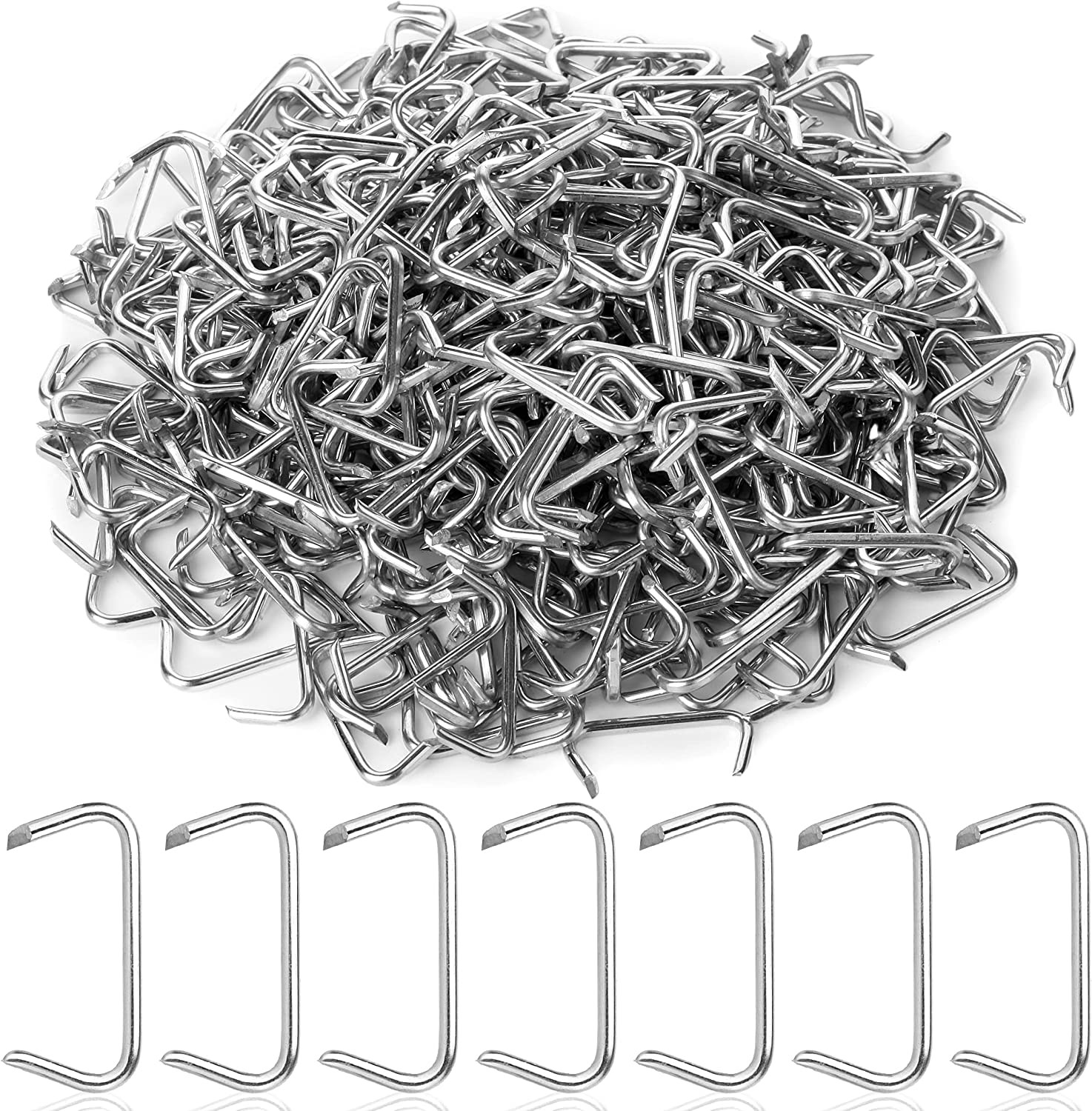 - Galvanized Hog Rings, 3/4", 420 Pcs, Hog Rings Upholstery, Hog Rings for Furni