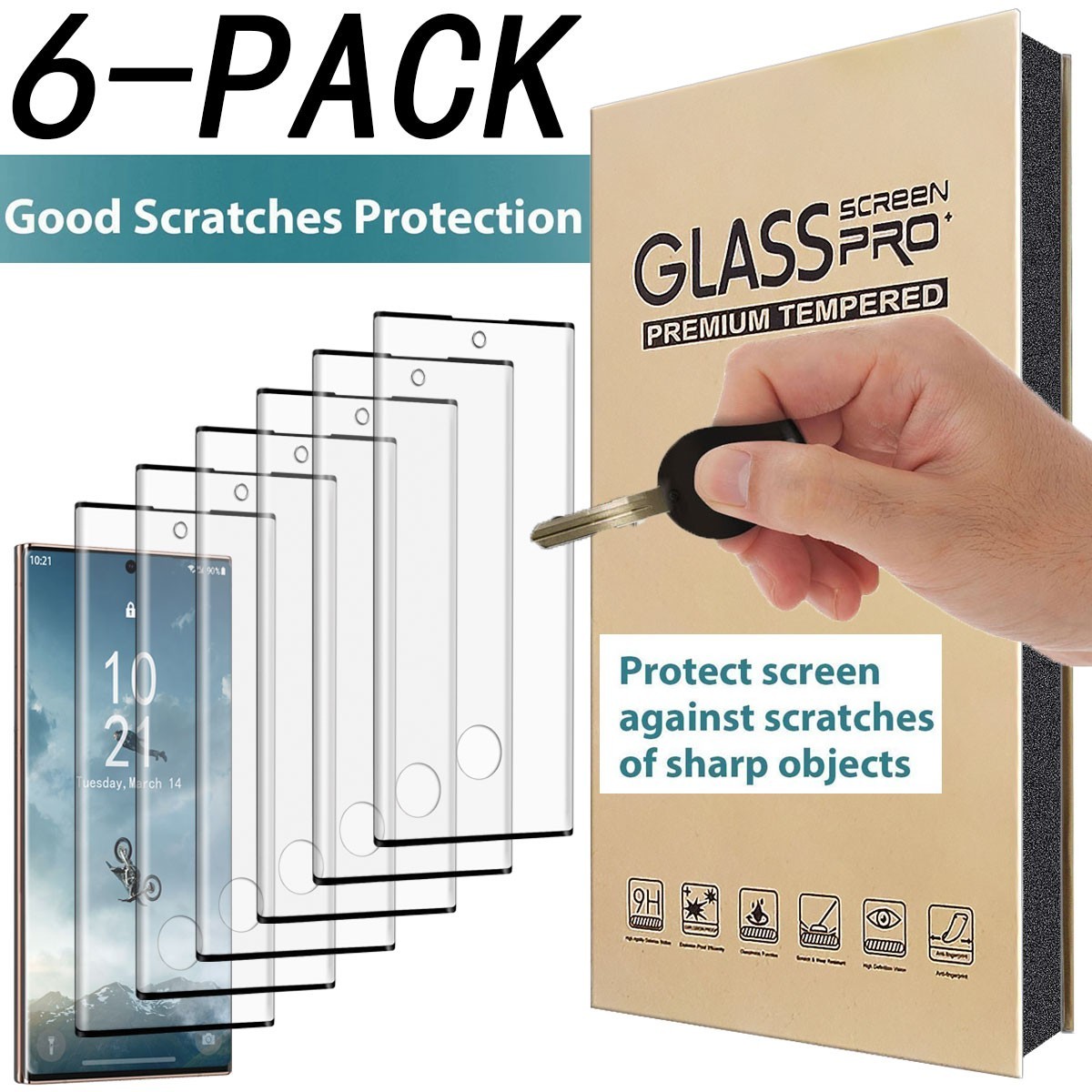 Tempered Glass Screen Protector For Samsung Galaxy S22 S23 S21 Note20 Ultra 5G