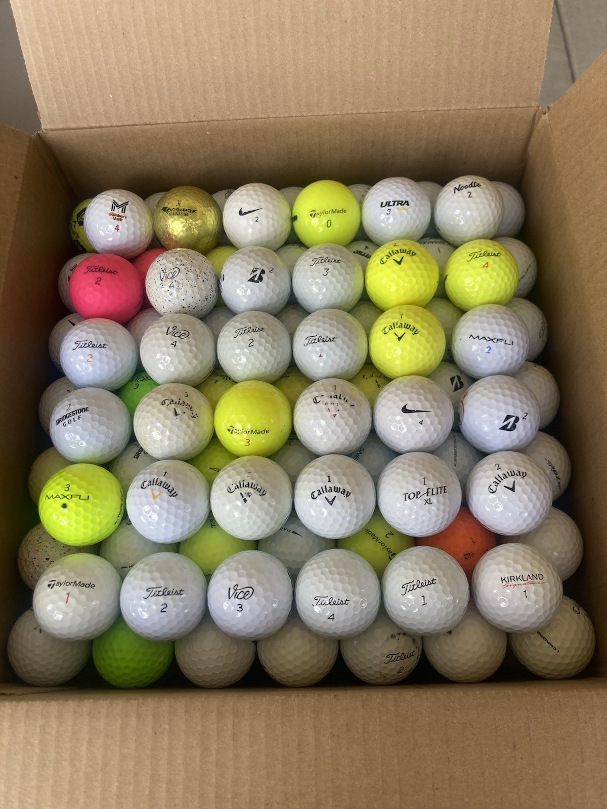 168 Used Golf Balls Mixed Brands 2A-5A