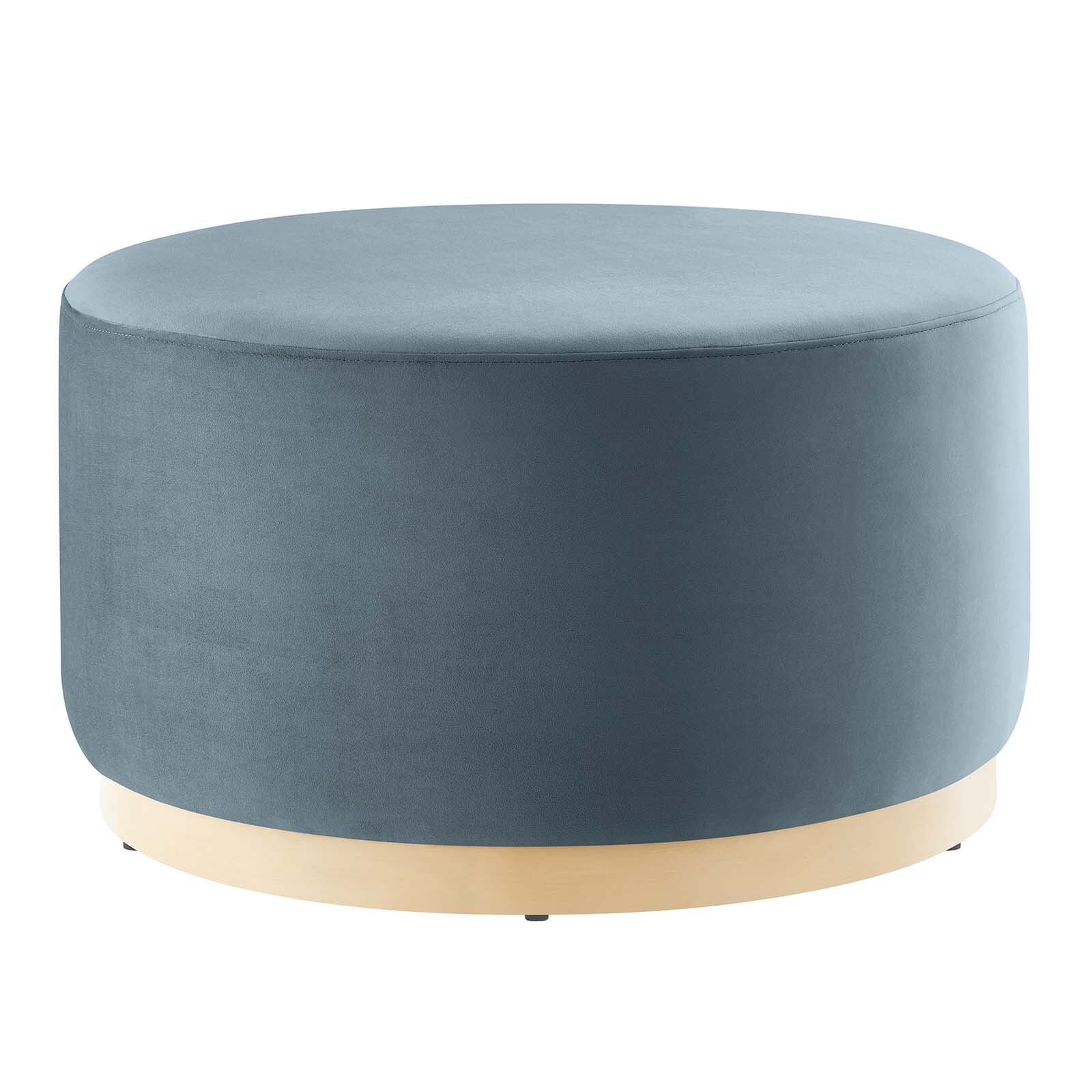 Modway Large 29" Round Performance Velvet Upholstered Ottoman