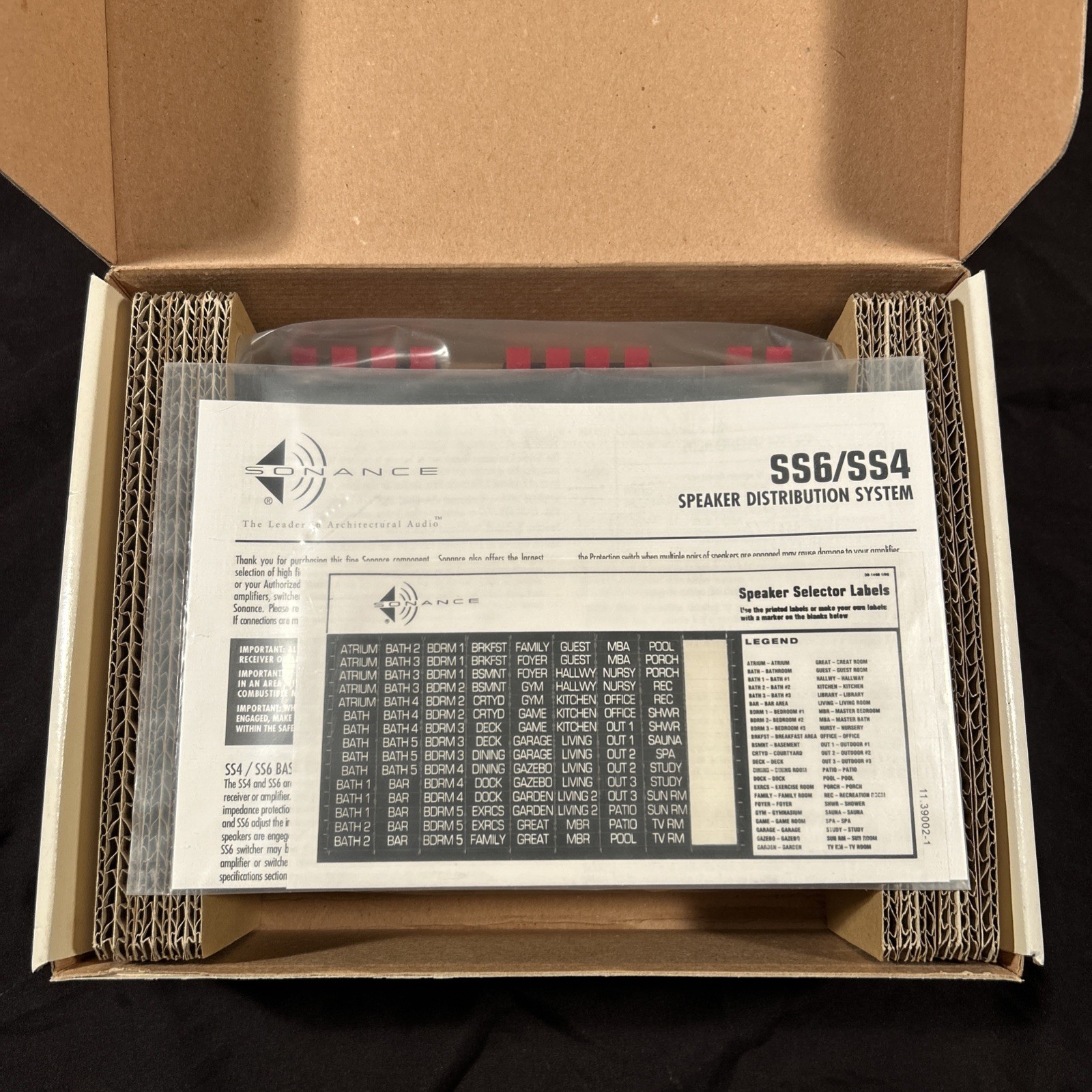 Sonance SS4 Speaker Selector (New Old Stock) Fast Shipping!