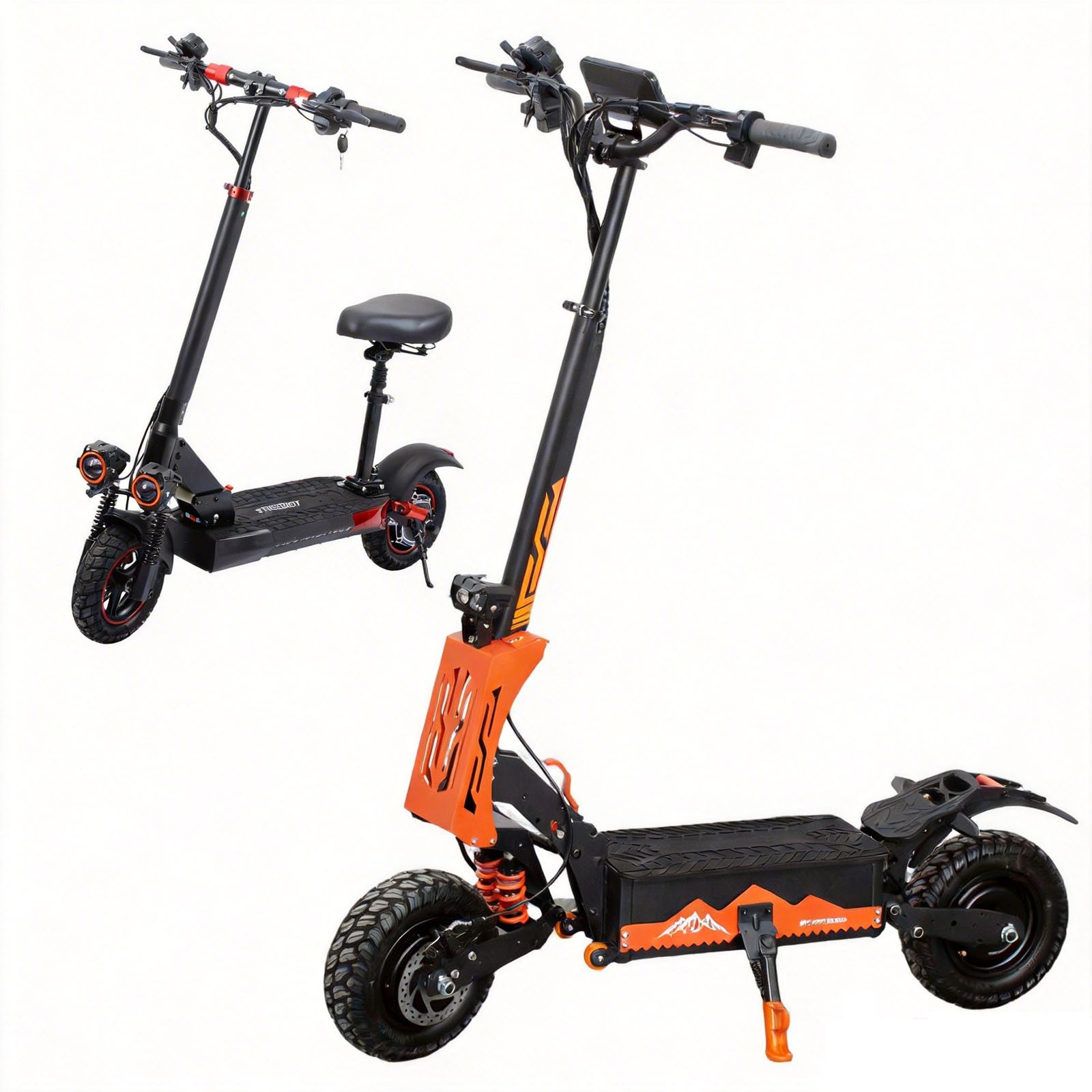 5600W 60V 27AH Foldable Scooter Adult Dual Motor 11in Off-Road Tire USA
