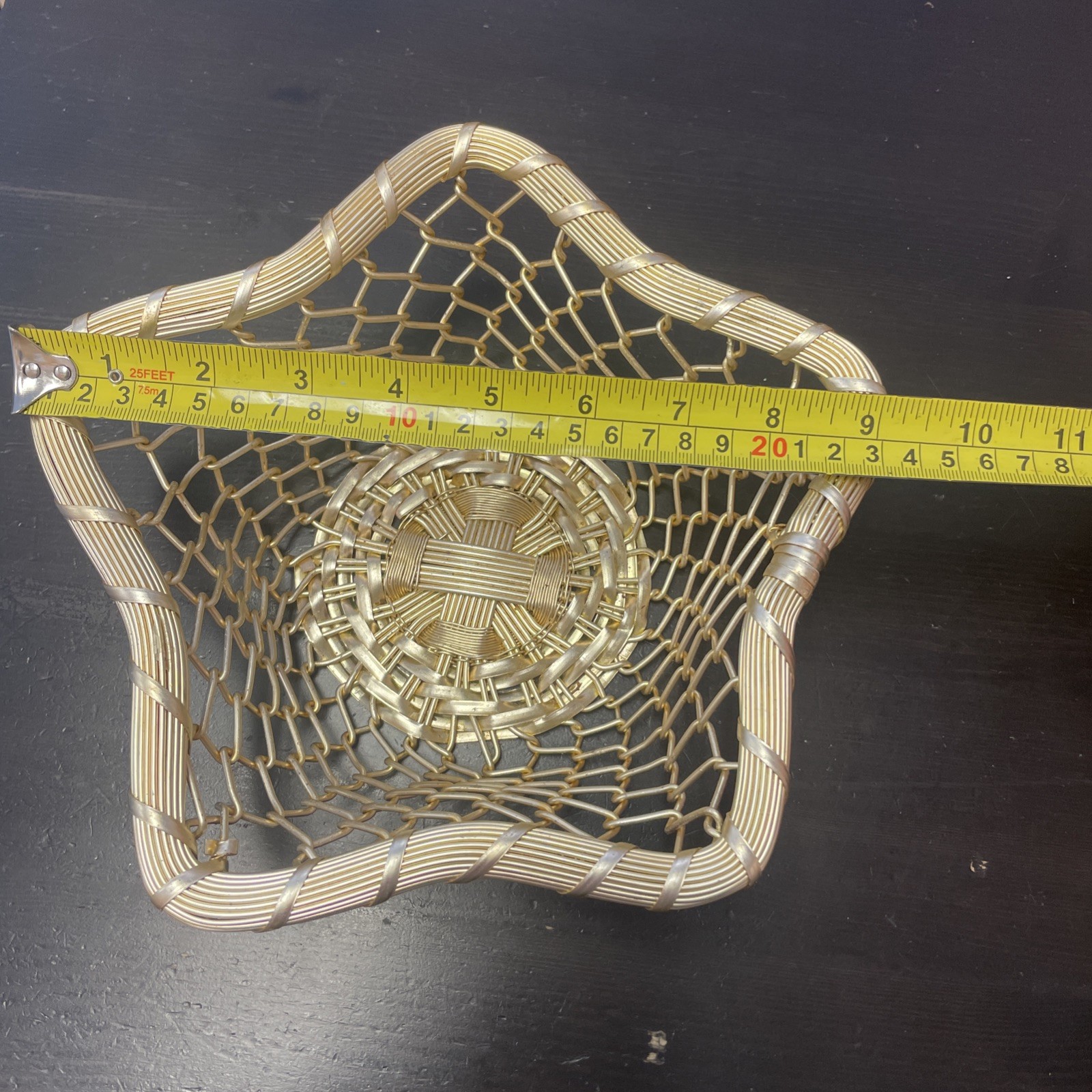 Beautiful Metal Woven Basket Star Shape