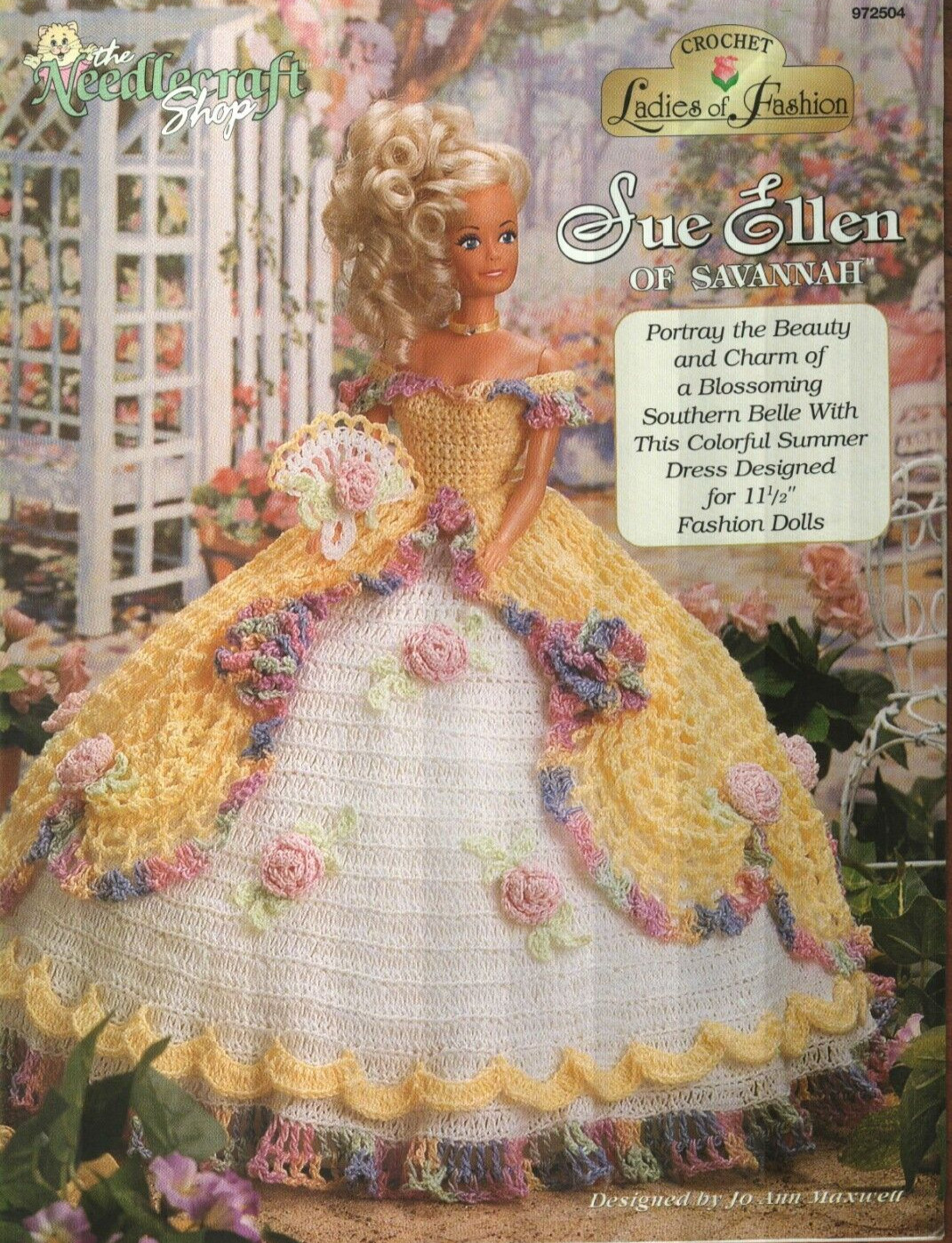 NEW SUE ELLEN OF SAVANNAH DRESS FASHION DOLL CROCHET PATTERN BOOK HTF