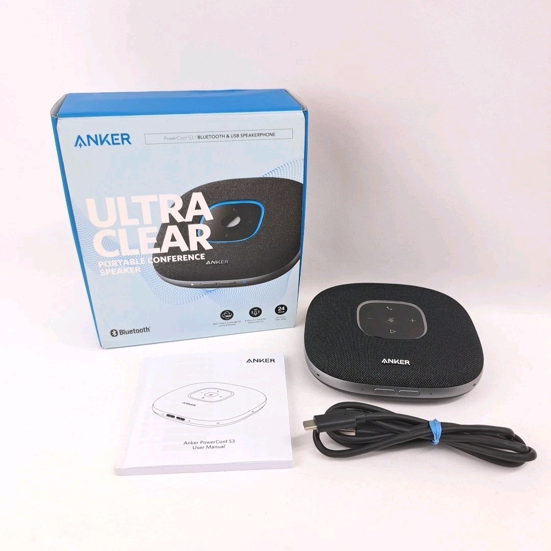 Anker PowerConf Bluetooth Speakerphone Portable Conference Speaker Mic With Box