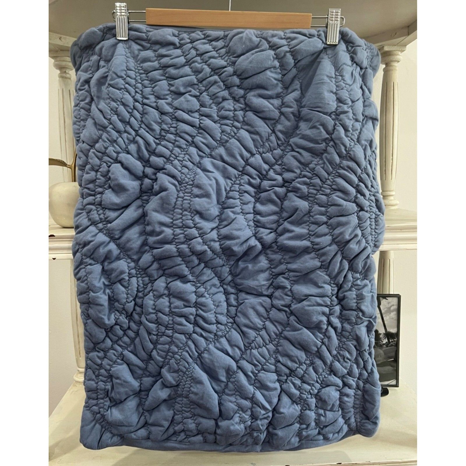 Anthropologie Bajada Jersey Standard Sham - Iris Blue