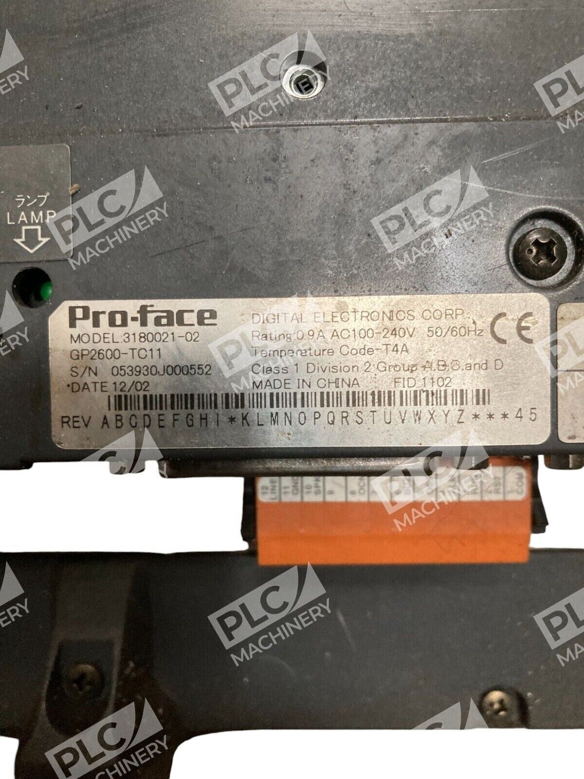 Pro-Face Digital Electronics GP2600-TC11 Touchscreen Panel 3180021-02