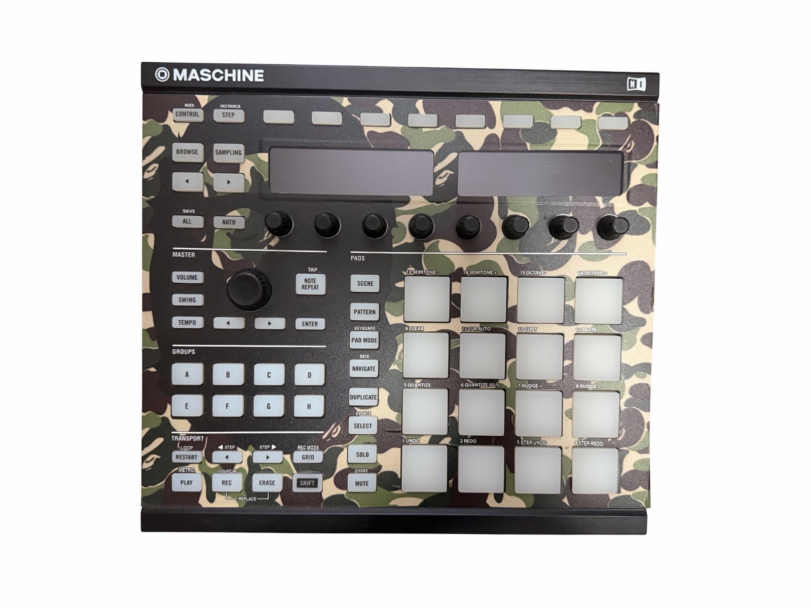 Native Instruments Maschine MK2 Black Beat Machine w/ Box + Cable BAPE Camo Skin