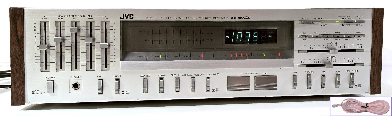 🔥【PRO SERVICED】JVC R-S77 Stereo 120W Receiver! Phono,5-Bd EQ~XSTR MOD💥GUARANTY