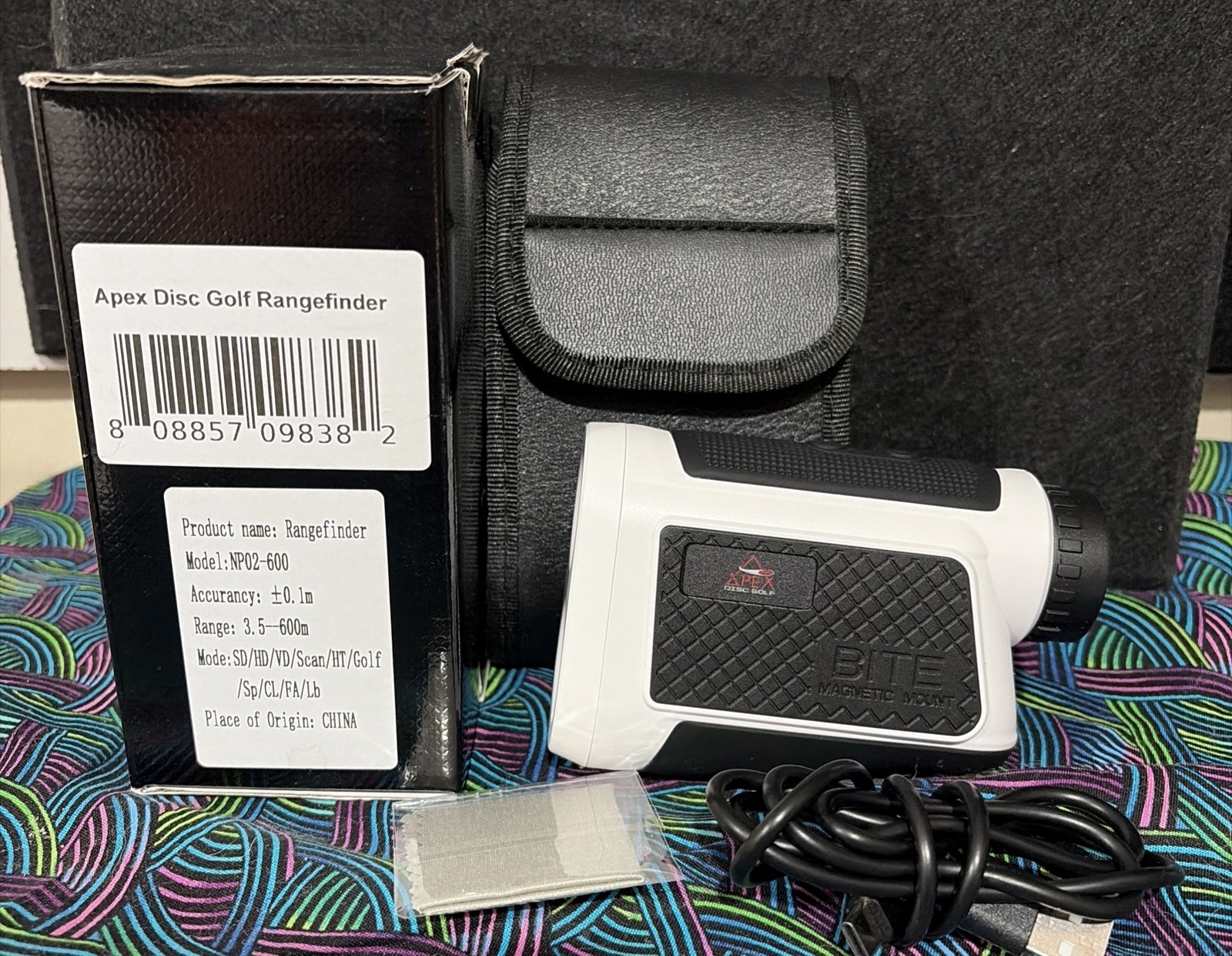 Infinite Discs Apex NP-600 Rangefinder - Disc Golf Distance Finder NIB With Case
