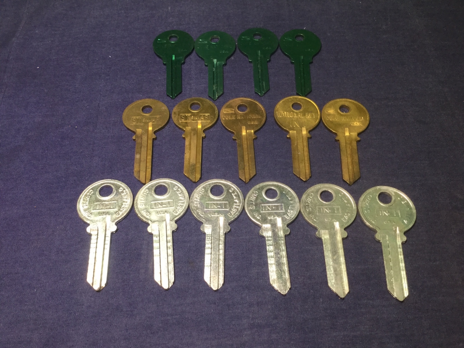 Cole International Colored Key Blanks, Set of 15 - Locksmith