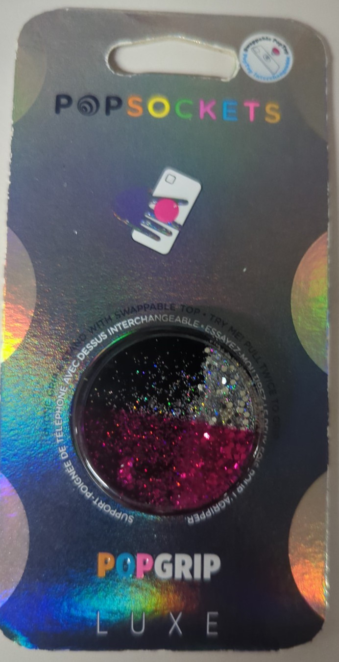 PopSockets PopGrip Phone Grip | Swappable Top | Stand | Luxe Rainbow Glitter