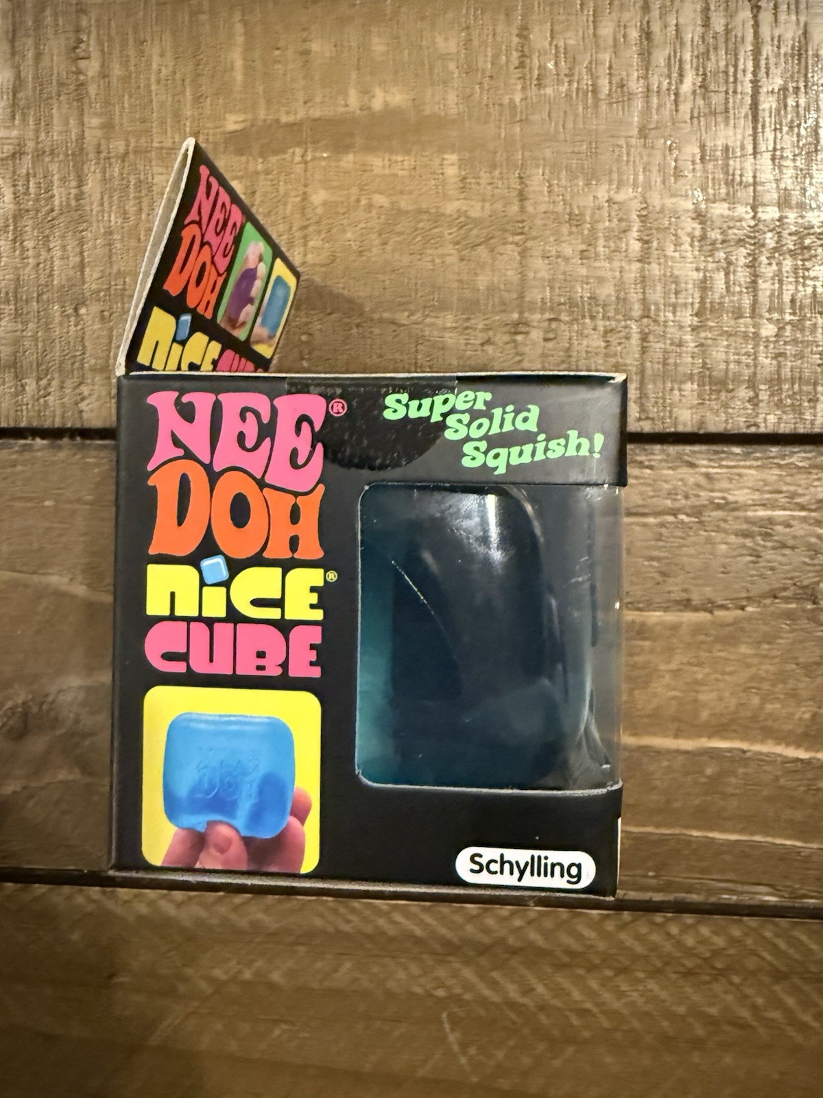 Nee Doh Nice Cube Schylling Super Solid BLUE Squish Toys- SET OF 3