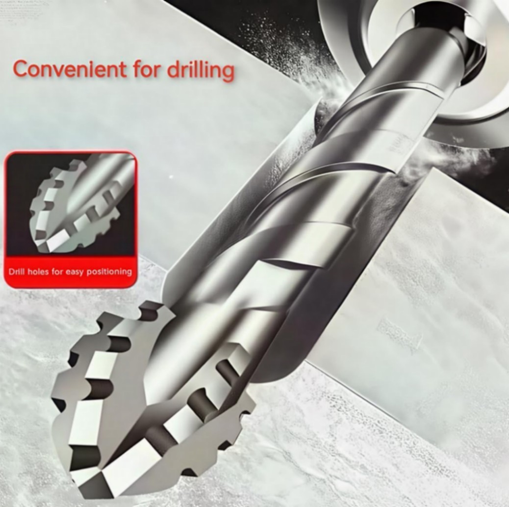 4 Pack Four-Flute Sawtooth Eccentric Drill Bit High Hardness Eccentric Drill Bit