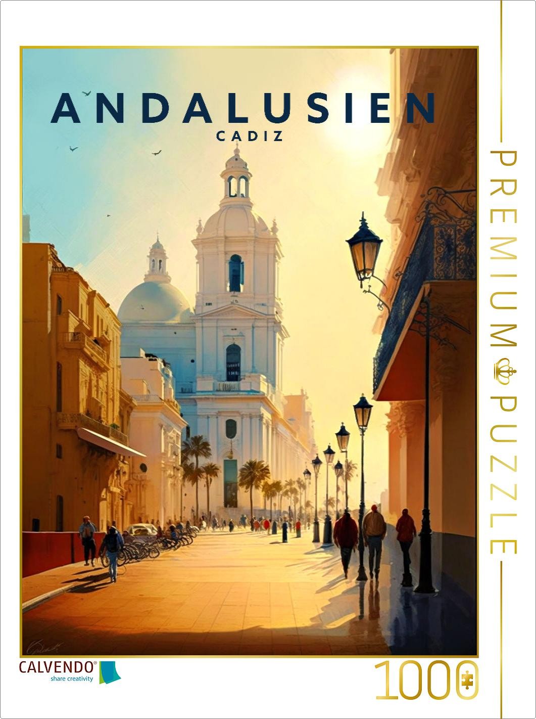 CALVENDO Puzzle Cadiz | 1000 Teile Lege-Größe 64x48cm Foto-Puzzle für glückliche