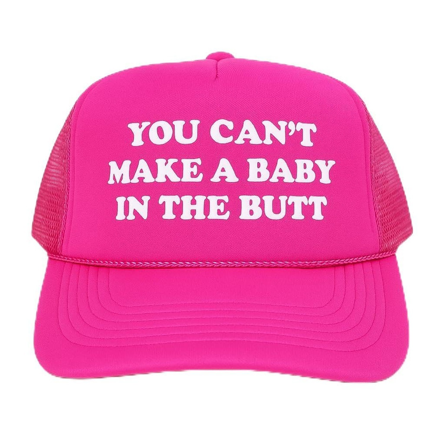You Can't Make A Baby in The Butt Snapback Trucker Hat for Men, Women, Vintag...