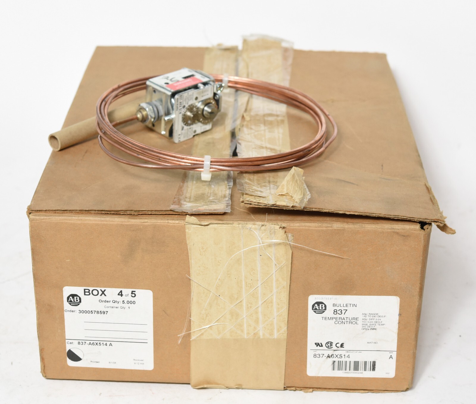 Allen Bradley 837-A6X514 Temperature Control NEW