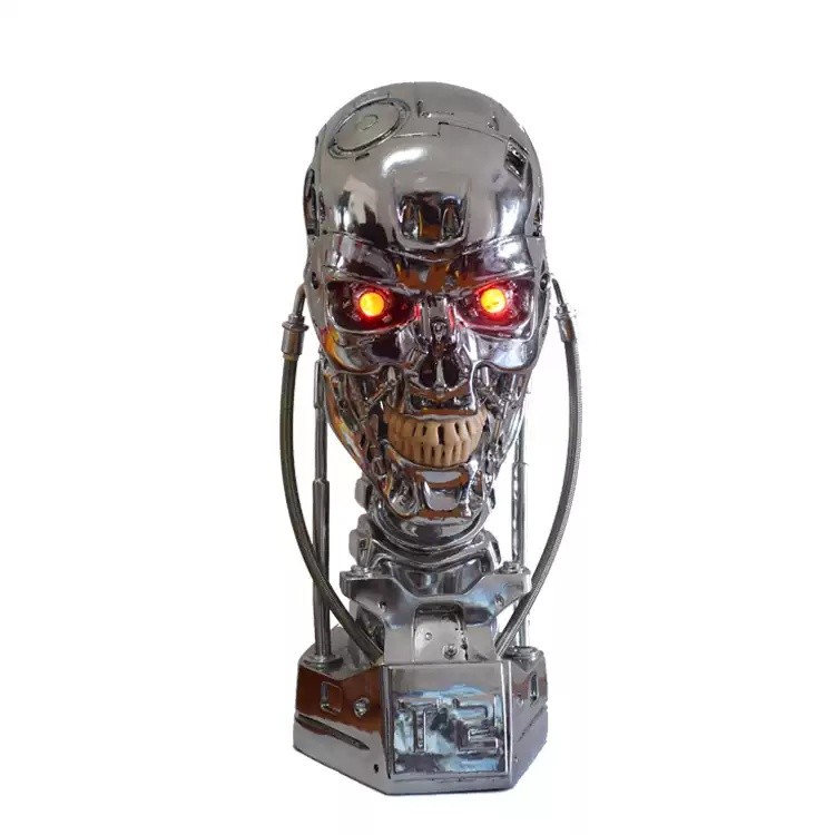 Terminator T800 Bust Statue T2 Head Sculpture 1:1 Resin Model Statue Collection