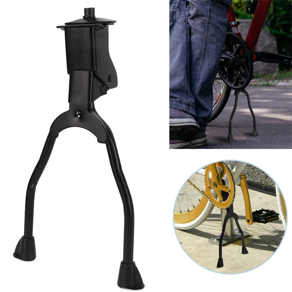 Bike Kickstand Double Leg Center Mount Adjustable Stainless Steel Fits 26" Bikes