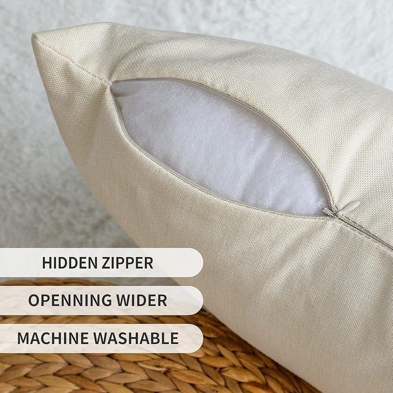 Durable Polyester Throw Pillow Cover Modern Décor Machine Washable Soft Touch US