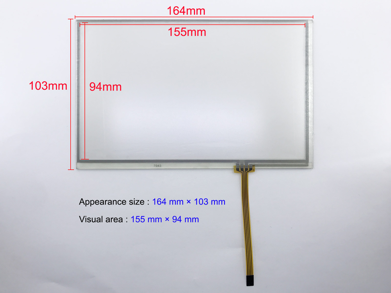 7" inch 4 wire resistive Touch Screen Digitizer For AT070TN83 LCD panel