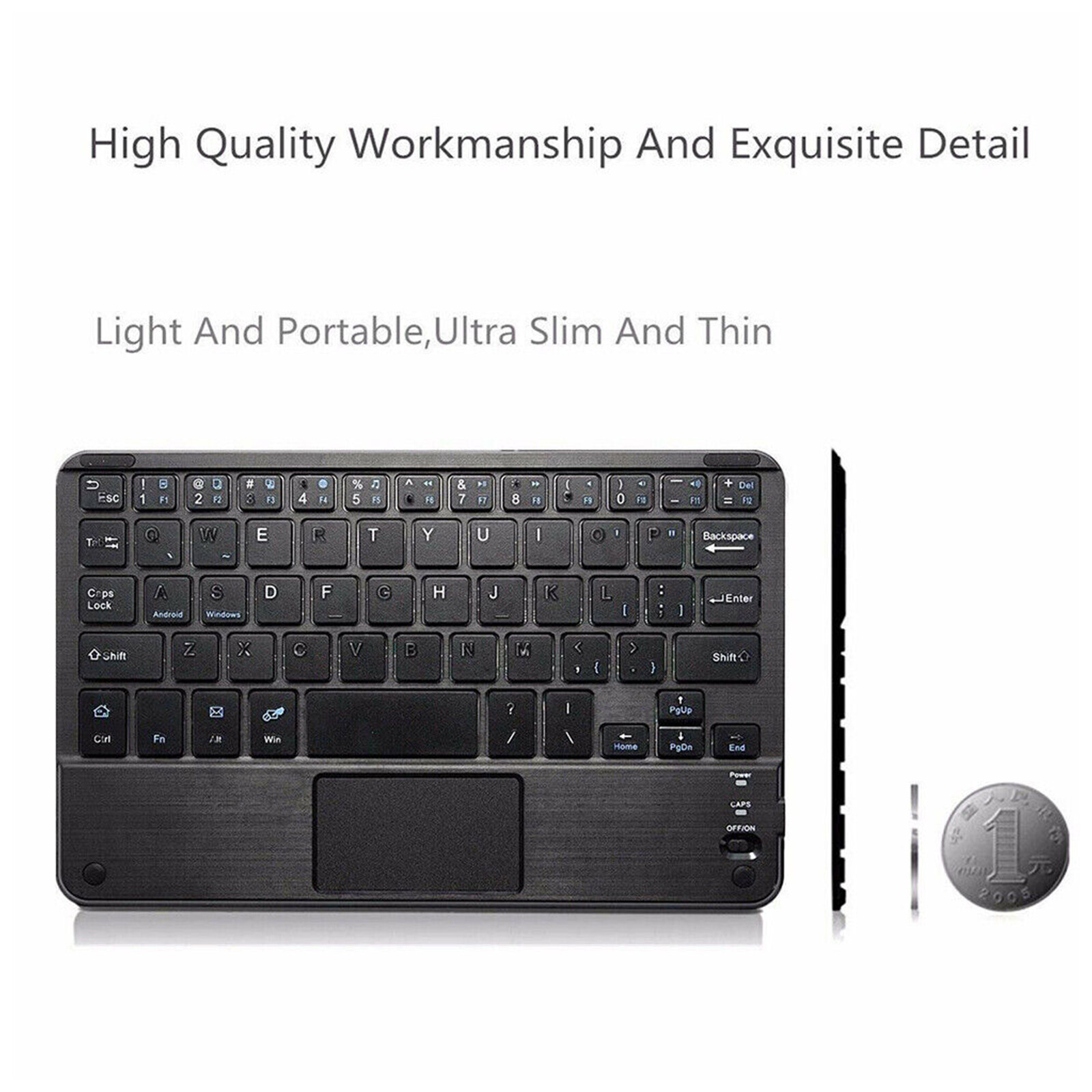 Upgrade Wireless Bluetooth Keyboard With Mouse Touchpad For Android/IOS Tablet