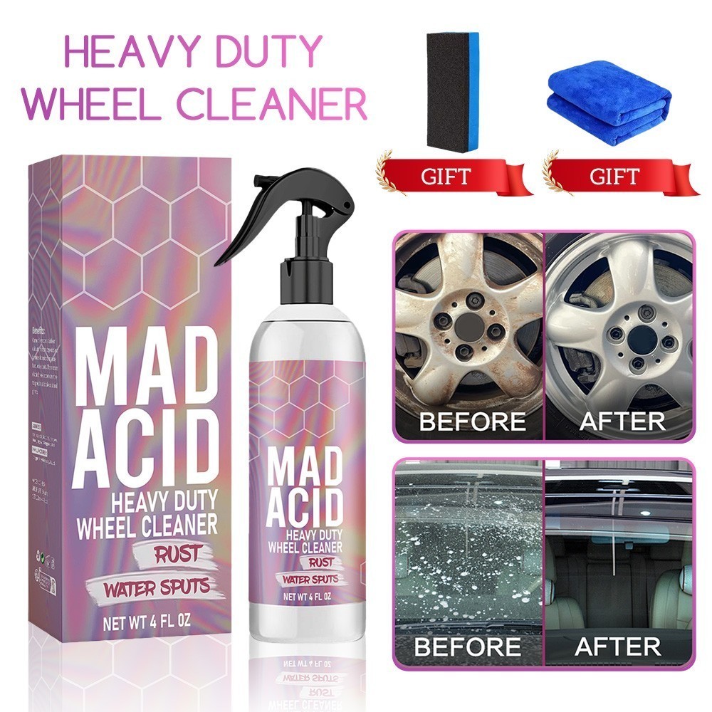 1-3X Mad Acid-Heavy-Duty Wheel Cleaner Water Spot Remover for Cars Glass Cleaner